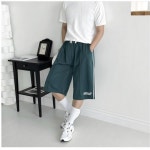 남자 버뮤다 반바지 여름 트레이닝 밴딩 와이드 7부 반바지