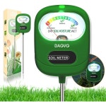 DAQVQ 토양 수분계 실내 실외 주택용 경식물 정원 농장 잔디 검사기-봄-녹색 식물을 위한 대형 스크린 습도계 업그레이드 Purewhite