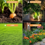 DAQVQ 토양 수분계 실내 실외 주택용 경식물 정원 농장 잔디 검사기-봄-녹색 식물을 위한 대형 스크린 습도계 업그레이드 Purewhite