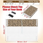 QRZIQRZ 레오파드 책 커버 소프트 커버 북마크가 세탁 가능한 보호대 페이퍼백 교재용 조절 하드커버 성경 소설 애호가 선물