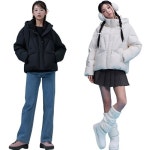 체이스컬트 체이스컬트 여성 심플 후드넥 숏패딩 3컬러