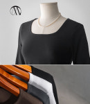 안나앤모드 플롬 스퀘어넥 티셔츠 D0822R05