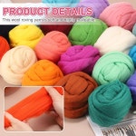 메카닉시티 울 로빙 원사 부드러운 펠팅 50g 1 76온스 순청키 바늘 뜨개질 담요 방적 공예 DIY 다크