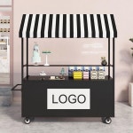 가판대 이동식 마차 포장마차 마켓 포차 편의점 플리마켓 호떡 마차매대 암레스트 140 60 190블랙