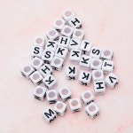 마이레더툴 비즈공예 - 알파벳 비즈 5 사이즈선택가능 10개한세트 키링만들기 팔찌만들기 부자재 악세사리 부자재 지름5mm G-10개 1개