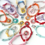 미소펫 가볍고 강아지 고양이 일러스트 인식표 글로시 목걸이 이름표 인디핑크 1개