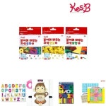 캐스B 튼튼 붙이며배우는자석3종 2528set 자석 놀이 한글 교구 영어 영유아 보드 언어 치료 학습 숫자