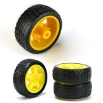 ThTRht 8팩 TT 모터 휠 교체 스마트 자동차 로봇 타이어 1 48 기어박스 RC 섀시 아두이노 DIY 키트 리모컨 고무 타이어용 기어 예비 부품