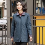 조이마담 체크배색 누빔코트 패딩점퍼 J3262