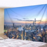 남산 풍경 쉬폰 패브릭 포스터 침실 실내 감성 인테리어 플란넬 가로 G1634