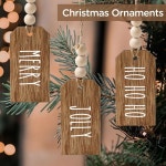크리스마스 장식-12PCS 스타킹 이름표 -DIY 미완성 맞춤 빈 구슬 나무 태그 - 스타킹을 위한 농장 걸이