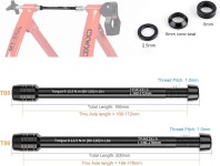 자전거 트레이너용 FUZIDDN M12 스루 액슬 어댑터 - 뒷바퀴 교체용 M12x1 0 1 5 1 75 스레드 유니버설 트레이너 부착 액세서리 M12x1 5