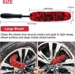 9Pcs 휠 타이어 브러시 세트 - 림 스포크용 청소