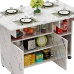 주방작업대 가정용 접이식 테이블 소형 이동식 연장