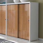 유니우드 파모스 미닫이 슬라이딩 1000 수납장 메이플 800mmx400mmx1000mm