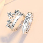 아이엘 일호장신구 킹엔퀸 커플 반지 실버925도금 커플링 보관 파우치 킹엔퀸커플반지남