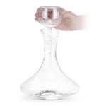 파이널 터치 글래스 트위스터 에어레이터 디캔터 - 와인 산소 공급 시스템 3상 에어레이션 스테인리스 필터 글로브 디자인 어댑터 스탠드 WDA918