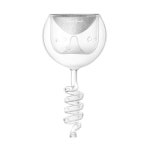 파이널 터치 글래스 트위스터 에어레이터 디캔터 - 와인 산소 공급 시스템 3상 에어레이션 스테인리스 필터 글로브 디자인 어댑터 스탠드 WDA918