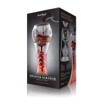 파이널 터치 글래스 트위스터 에어레이터 디캔터 - 와인 산소 공급 시스템 3상 에어레이션 스테인리스 필터 글로브 디자인 어댑터 스탠드 WDA918