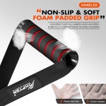 YGN 운동 핸들 필라테스 요가 근력 운동기 교체용 피트니스 장비 풀다운 홈 헬스장 핸들 1-Red Handles