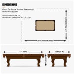 이스트포인트 스포츠 데이턴 96 풀 테이블 - 당구 레크리에이션 룸의 실내 게임 지하 가족 게임을 위한 프로 8등급 볼 게임