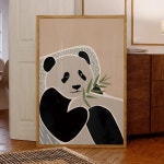 팬더 벽 예술 인쇄 캔버스 회화 포스터 그림 거실 방수 홈 인테리어 1 G2294-1