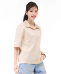 체이스컬트 오픈 카라 스트라이프 반팔 티셔츠 EBRG5772
