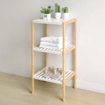 2단 3단-수납선반 다용도선반 원목선반 화분대 나무선반 장식선반 대나무가구 대 좁은선반 작은선반 대나