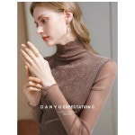 그루밍 grooming 여성 겨울 가을 봄 펄 레이스 탑 목 기모 폴라 티셔츠 쵸코