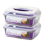 삼광글라스 글라스락 글라스락 퍼플에디션 밀폐용기 김치맛 지킴이 핸디형 2L 5세트 2L 밀폐용기 2p