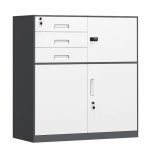 사무실서랍장 관물대 데스크탑 철제 사무용 5서랍 캐비닛 보조서랍 흰색 낮은 1 블랙호두 양문80 40 120