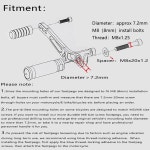 슈퍼73 S2 ZX RX R S 승객용 유니버설 모터사이클 접이식 풋페그 90도 전기 자전거 리어셋 받침대 페달 M8 볼트 Black-Straight