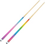 초급 상업용 홈 엔터테인먼트를 위한 12 섬유 가죽 팁이 포함된 57 풀 큐 스틱 2-Pack-AB