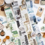 초원과 나무 감성 빈티지 다꾸 마테 콜라주 마스킹테이프