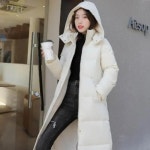 여성 겨울 데일리 심플 긴 자켓 점퍼 집업 롱 패딩