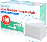 침대 옆 화장실 의자 버킷과 침대 팬을 위한 초흡수성 컴모드 패드 100개의 가치