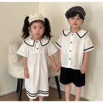 코코베이비 세라 카라 남매룩 키즈남매룩 남매룩세트 여아원피스 남아상하세트 등하원룩 원피스 7 원컬러