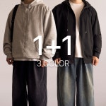 1 1 오버핏후드집업 투웨이후드집업 무지티 264 백멜란지2 백멜란지1