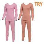 기하학패턴 양면 여성 내복 여자 내의세트 순면 발열 내의 히트텍 하의 기모 타이즈 상의 히트택