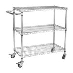 트롤리 스텐 이동식 운반 업소용 선반 3단 카트 식기건조대