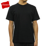 헤인즈 T셔츠 비피 맨즈 반팔 정규 판매점 HANES 크루넥 헤비 웨이트 무지 BEEFY T-SHIRT 1P BLA H5180 090