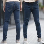 남성 색 베이직 슬림핏 캐쥬얼 청바지