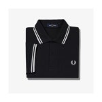 프레드페리 Fred Perry 프레드페리 여성 트윈 팁 셔츠- 블랙화이트 -350 2882183 G3600-350 2882183