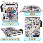 지퍼와 앞주머니가 달린 84년대 책 소매 기독교 신앙 신의 종교적 선물 성경 표지 세탁 가능한 11 x 8 5 패딩 애호가를 위한 꽃과 나비