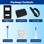 플루발 SPEC EVO 베타 플렉스 데스크톱 수족관과 호환되는 투비신 필터 미디어 교체 탄소 리필 2개 폼 세라믹 링 코드 A1376