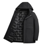 싱펜리 남성 코트 재킷 두꺼운 면 후드 아웃웨어 방풍 따뜻한 플러스 오버코트 의류 S1 Medium