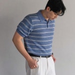 빌리먼트 에센셜 스트라이프 폴로 니트 -3color