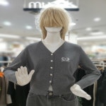 무자크세이브존09레터링심플니트가디건 MP7WKC06