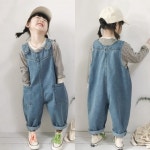 상상키즈 여아 바지 유아동 키즈 청바지 옷 의류 봄 가을 상큼 데님 멜빵 팬츠 어린이집 활동복 등원룩