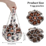 2개의 달걀 수집 바구니 가방 휴대용 운반기 가정 정원 농장에서 사용할 수 9개의 파우치가 바구니